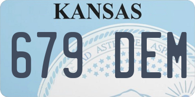 KS license plate 679DEM