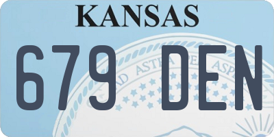 KS license plate 679DEN