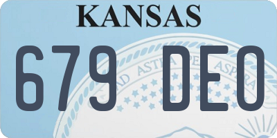 KS license plate 679DEO