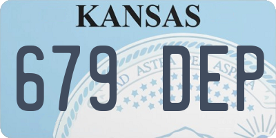 KS license plate 679DEP