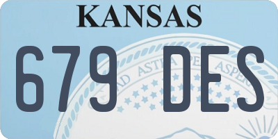 KS license plate 679DES