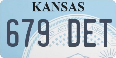 KS license plate 679DET