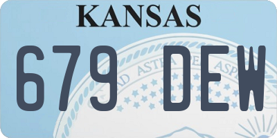 KS license plate 679DEW