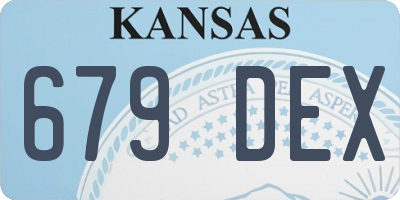 KS license plate 679DEX