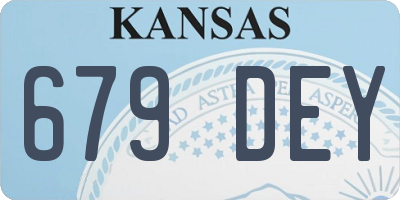 KS license plate 679DEY