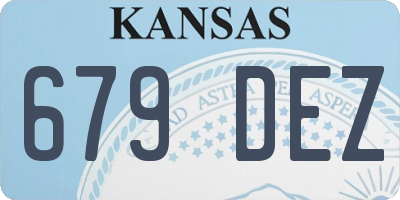 KS license plate 679DEZ