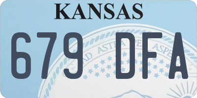 KS license plate 679DFA