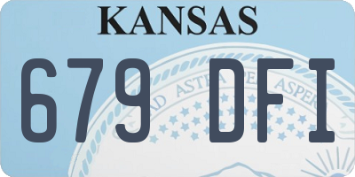 KS license plate 679DFI