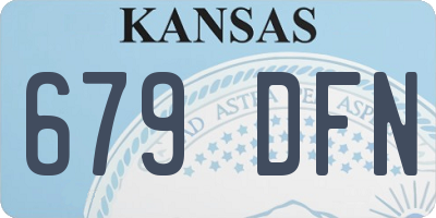 KS license plate 679DFN
