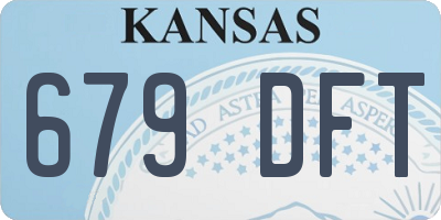 KS license plate 679DFT