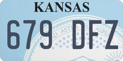 KS license plate 679DFZ