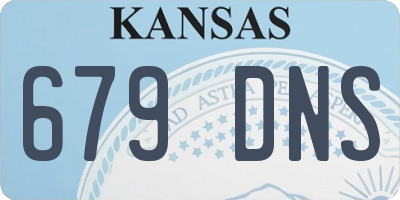 KS license plate 679DNS