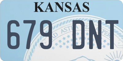 KS license plate 679DNT