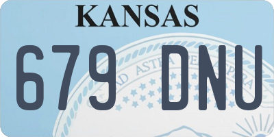 KS license plate 679DNU