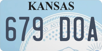 KS license plate 679DOA
