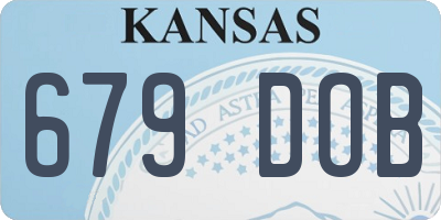 KS license plate 679DOB