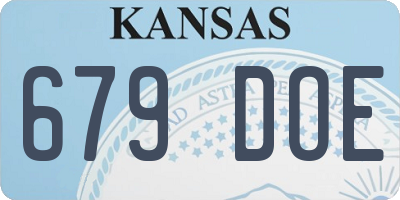 KS license plate 679DOE