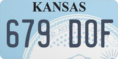 KS license plate 679DOF