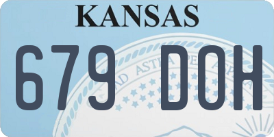 KS license plate 679DOH