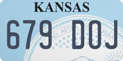 KS license plate 679DOJ