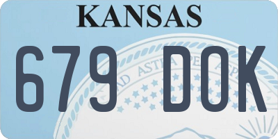 KS license plate 679DOK