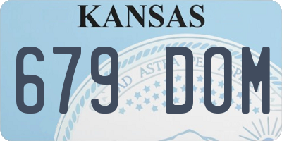 KS license plate 679DOM