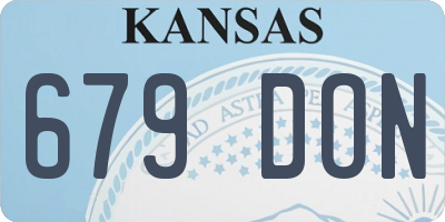 KS license plate 679DON
