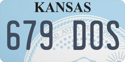 KS license plate 679DOS