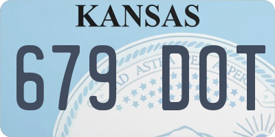 KS license plate 679DOT