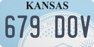 KS license plate 679DOV