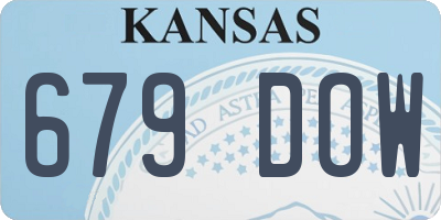 KS license plate 679DOW