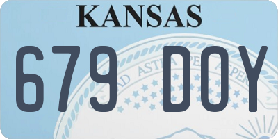 KS license plate 679DOY