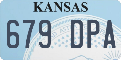 KS license plate 679DPA