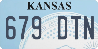 KS license plate 679DTN