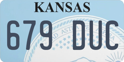 KS license plate 679DUC