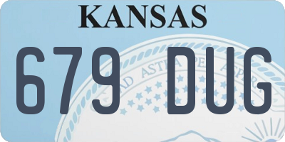 KS license plate 679DUG