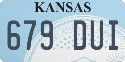 KS license plate 679DUI