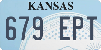 KS license plate 679EPT