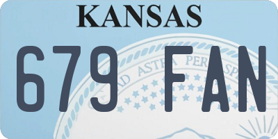 KS license plate 679FAN