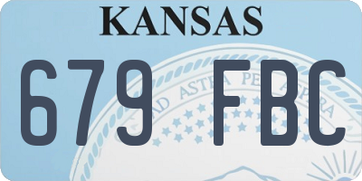 KS license plate 679FBC
