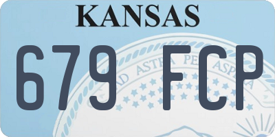 KS license plate 679FCP