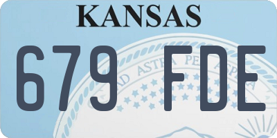 KS license plate 679FDE