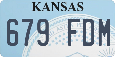 KS license plate 679FDM