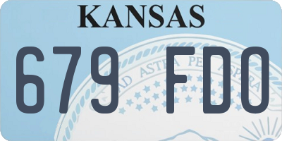KS license plate 679FDO