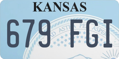 KS license plate 679FGI