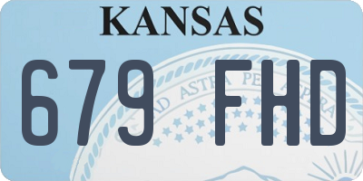 KS license plate 679FHD