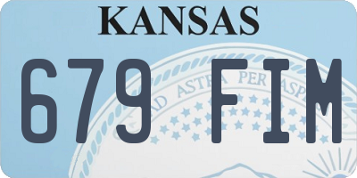 KS license plate 679FIM