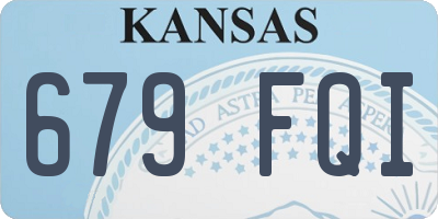 KS license plate 679FQI