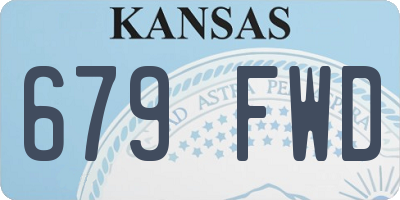 KS license plate 679FWD