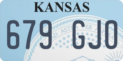 KS license plate 679GJO